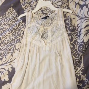 American Eagle Outfitters White Loose TankTop.